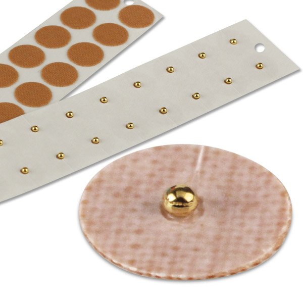 Gold pellets, clear tape